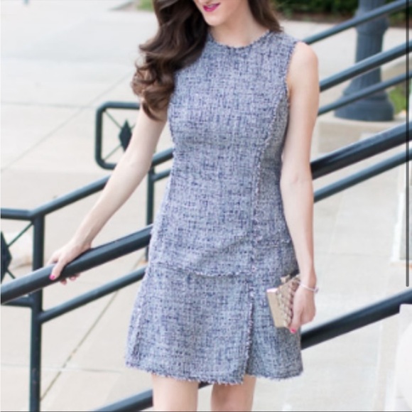 ⭐️ Banana Republic Tweed Fit and Flare Dress Size 4 - Picture 3 of 16